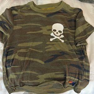 Aviator Nation Camo skull tee